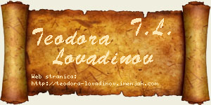 Teodora Lovadinov vizit kartica